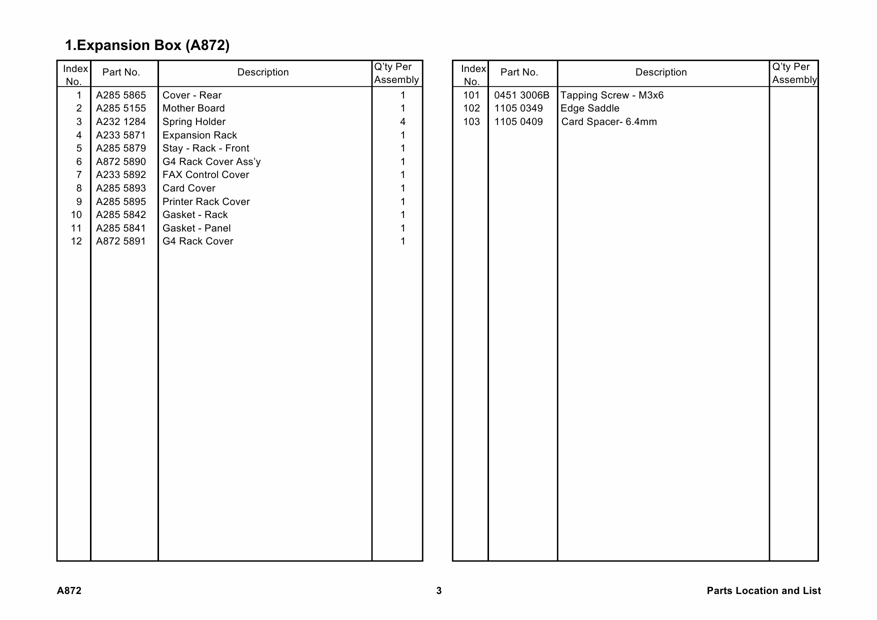 RICOH Options A872 EXPANSION-BOX-TYPE-450e Parts Catalog PDF download-5